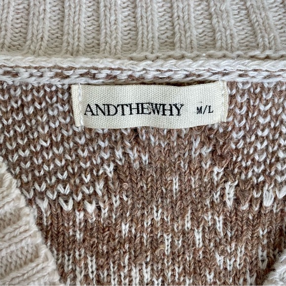 Andthewhy star print cardigan 15% wool size M/L - Picture 5 of 7